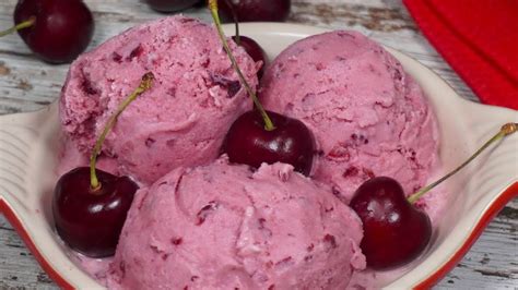 Cómo hacer helado de cerezas casero y saludable Cremoso fácil y