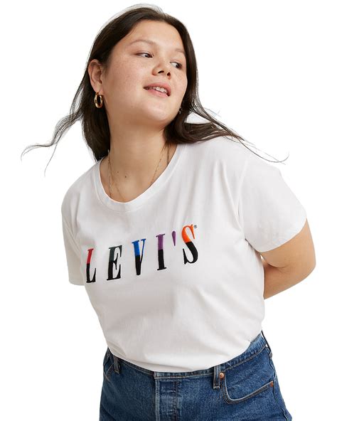 Levi S Pl Varsity Tee Pl Serif Split White Surfstitch