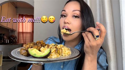 Homemade Oxtail Rice Peas Mukbang Youtube