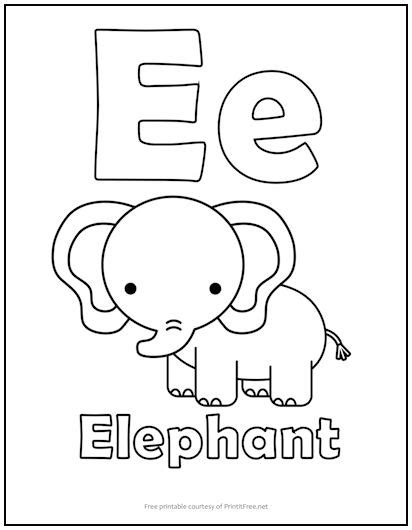 Letter E Coloring Pages Pre Pdf - Infoupdate.org