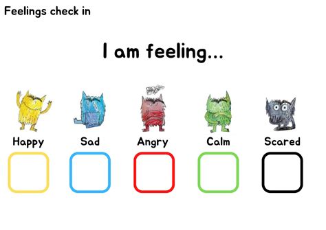 Colour Monsters Emotion Check In - Etsy UK