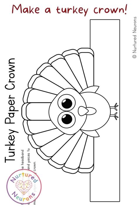 Simple Paper Turkey Crown Headband Craft Templates Artofit