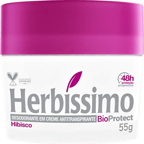 Desodorante Creme Herbíssimo BioProtect Hibisco Beleza na Web