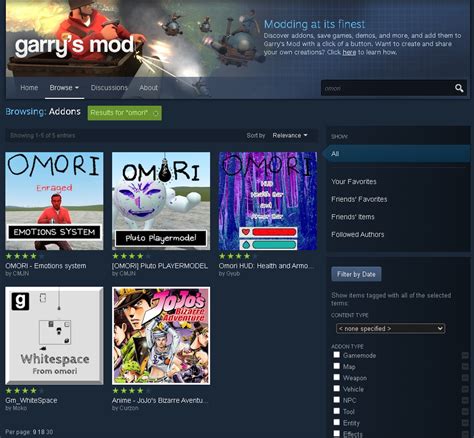 Omori mods on Garrysmods lol : OMORI