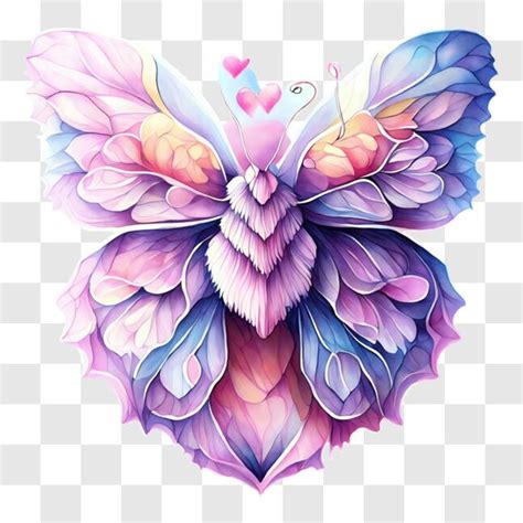 Descarga Mariposa Colorida Con Flores Rosadas Moradas Y Azules PNGs En