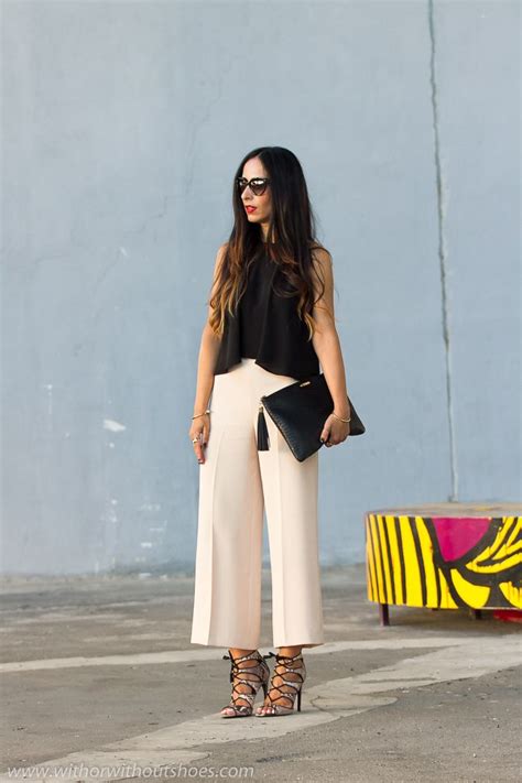 Total Look De Zara Con La Tendencia De Los Pantalones Culotte Y Crop