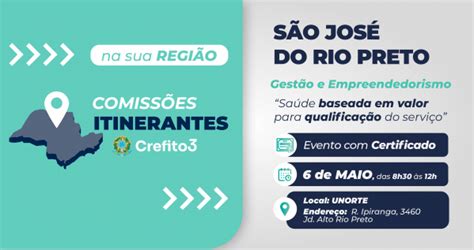 Comissões Itinerantes do Crefito 3 em São José do Rio Preto Gestão e