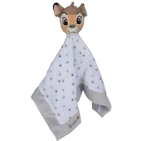 Peluche Faon Brun Bambi Nicotoy Grand Doudou Plat Lange Blanc Et