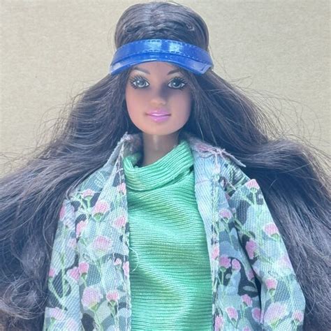 Mattel Other S Teresa Face Sculpt Barbie Doll Brunette Mtm Jointed Articulated Custom Green