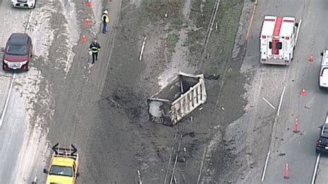 Dump Truck Crash Spills Gravel Across Lanes Of Hwy 99 In Delta Ctv News