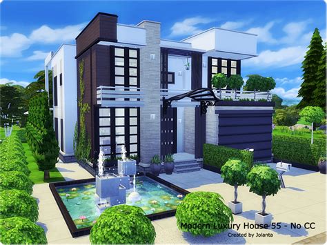 The Sims Resource Modern Luxury House 55 No Cc