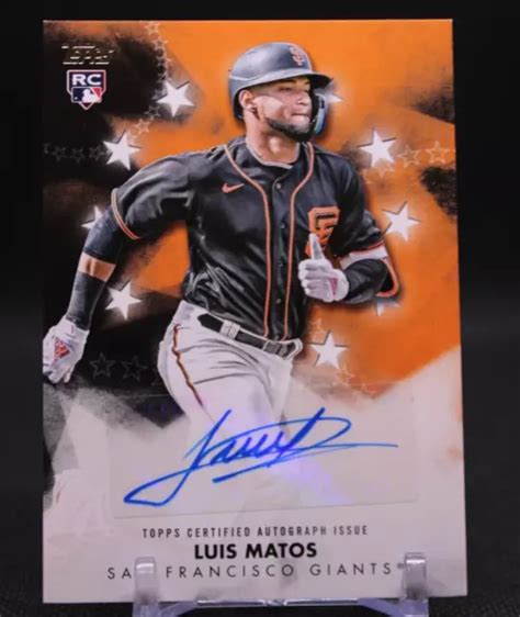 Luis Matos Topps Series Baseball Stars Auto Rc San Francisco