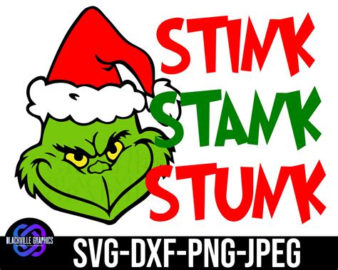 Stink Stank Stunk Svg Digital Download Grinch Svg Etsy