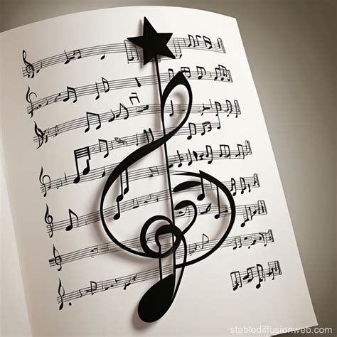 Christmas Tree Music Staff Stable Diffusion Online