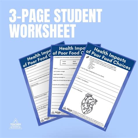 Life Skills Health Impacts of Poor Food Choices - Teacher Professional Development