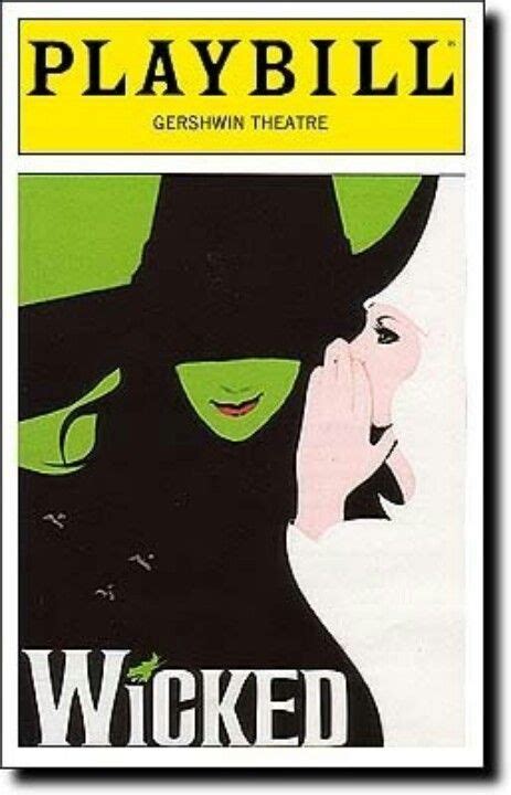 Wicked Playbill Playbill Pinterest Wicked Broadway And