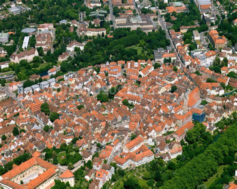 T Bingen Aus Der Vogelperspektive Altstadtbereich Und