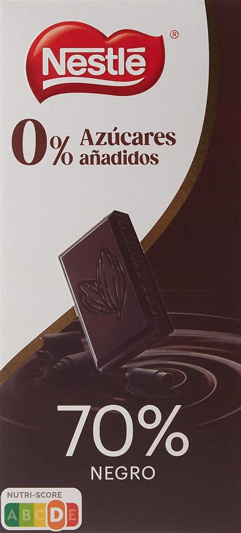 NESTLÉ Sin Azúcares añadidos Tableta Azúcar chocolate negro 70 115g