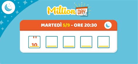 Estrazione Million Day Del Luglio I Numeri Vincenti Delle Ore