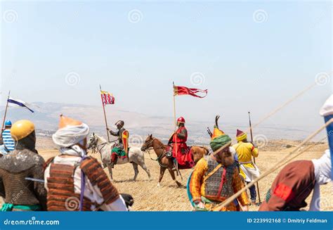 Horse And Foot Warriors Participants In The Reconstruction Of Horns