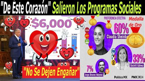 De Éste Corazón Salieron los Programas Sociales AMLO No Se Dejen