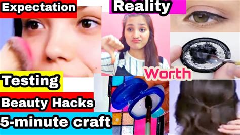 Testing Out Viral Makeup Hacks By 5min Craft Youtube