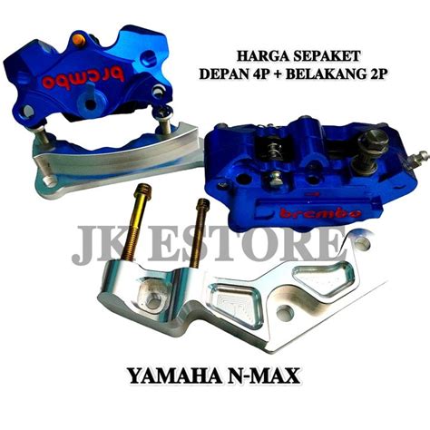 Paket Kaliper Monoblok Depan Piston Belakang Piston Yamaha Nmax