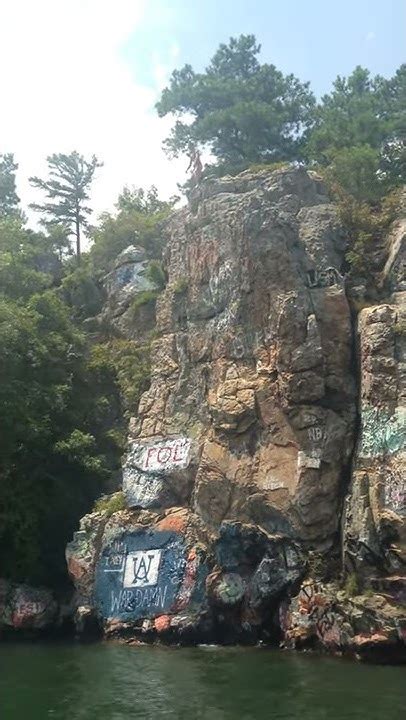 Jumping Chimney Rock Lake Martin Alabama Youtube