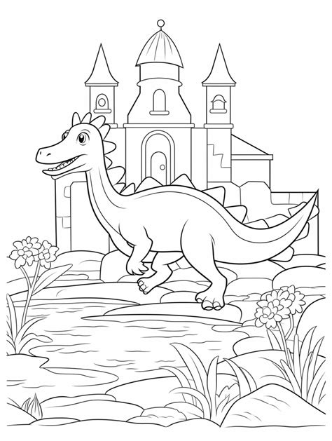Cute Spinosaurus Coloring Pages For Kids