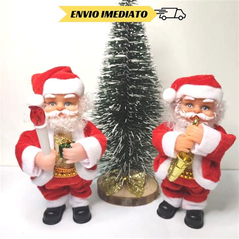 Papai Noel Musical Enfeite de Natal Decoração Natalina Faz a Boa