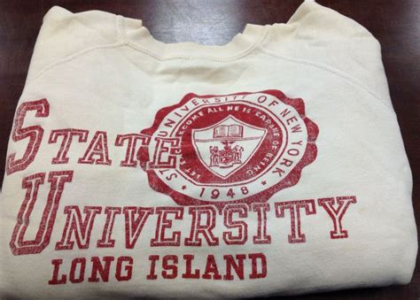 Sweatshirt State University Long Island Circa 1962 Credit