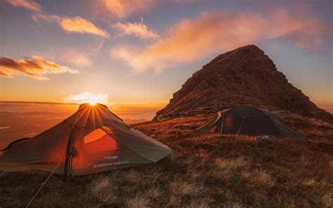 Download Mountain Sunset Tent Photography Camping Hd Wallpaper