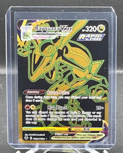 Pokemon Tcg Rayquaza Vmax Secret Rare Gold Tg Tg Silver Tempest