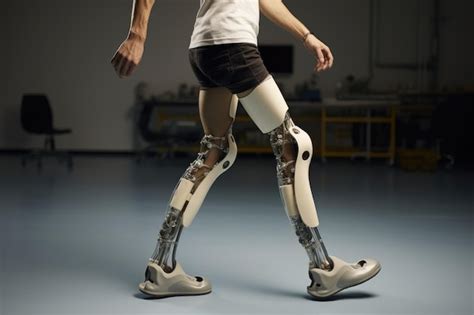 Premium AI Image | explores how cybernetic prosthetic leg technology is ...