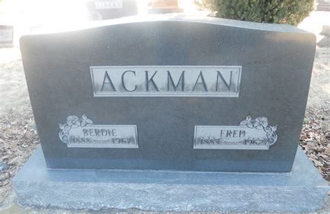 Fred Ackman 1883 1962 Monumento Find A Grave