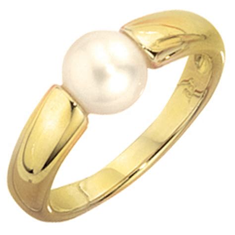 Juwelier Gr Tzmacher Damen Ring Gold Gelbgold S Wasser Perle