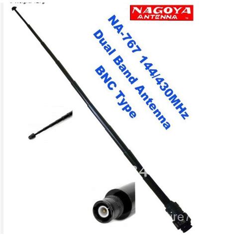 NAGOYA NA 767 BNC UHF VHF Extendable Handheld Telescopic Antenna For