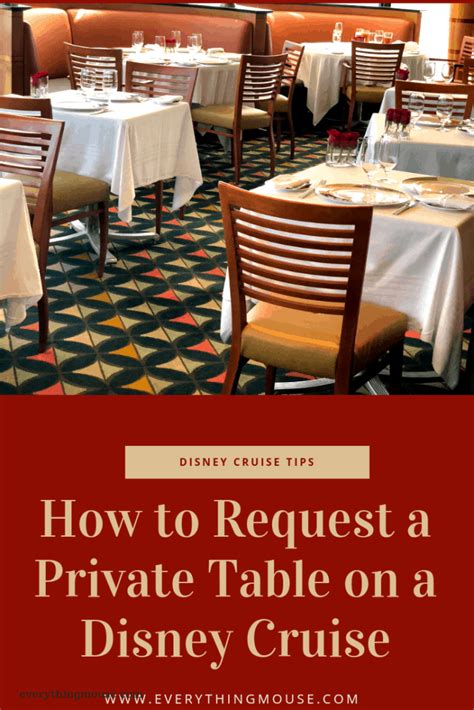 How To Request A Private Table On A Disney Cruise Everythingmouse