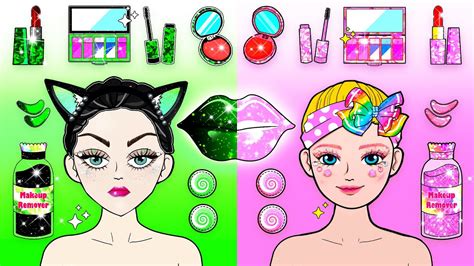 Vestir Muñecas De Papel Pink vs Green Need To Makeover Makeup