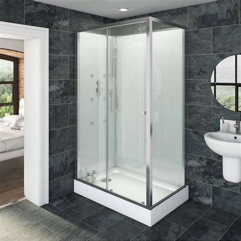 V6 Rectangular Glass Backed Shower Cabin 1200 X 800 Shower Cabin