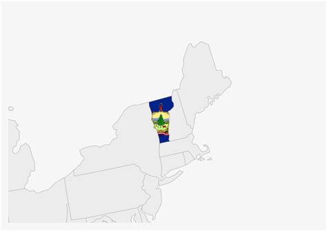 Premium Vector Us State Vermont Map Highlighted In Vermont Flag