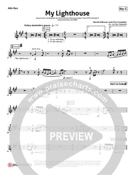 My Lighthouse Alto Sax Sheet Music Pdf Rend Collective Praisecharts