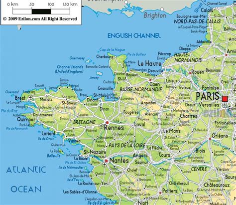 Mappa Del Nord Ovest Della Francia Mappa Della Francia Del Nord Ovest