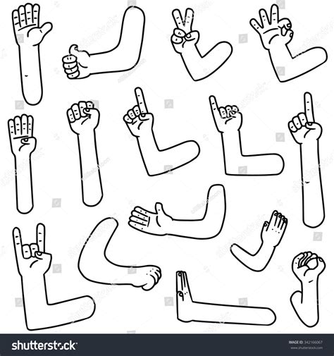 Vector Set Cartoon Arm Stock Vector Royalty Free 342166067 Shutterstock