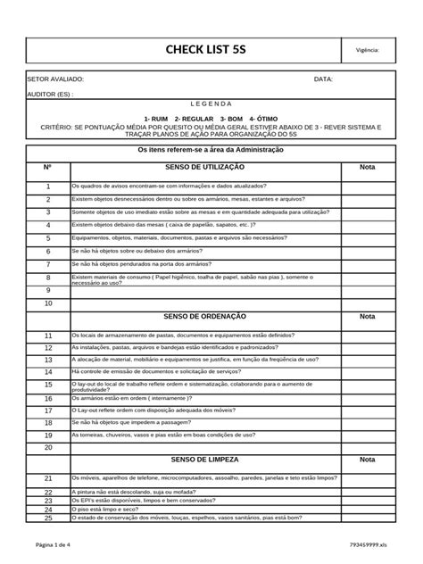 Check List 5s 002 Pdf