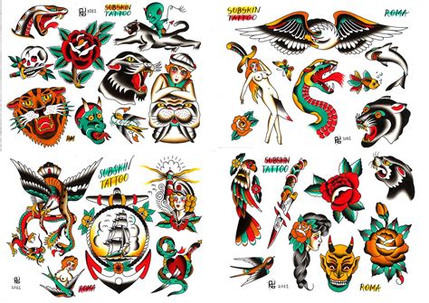 Traditional Tattoo Flash Traditional Tattoo Flash Sheets Traditional