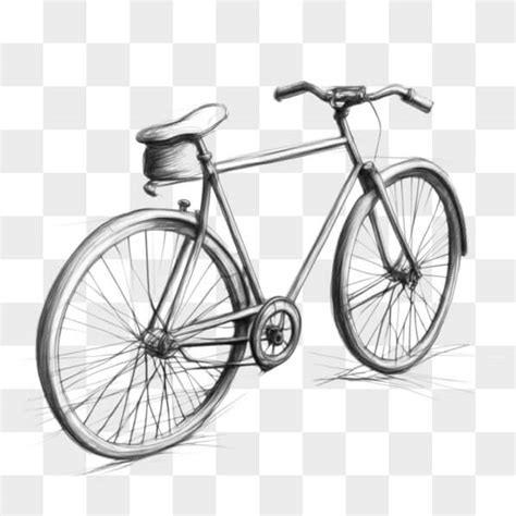 Download Detailed Illustration Of A Vintage Bicycle Drawing Sketches