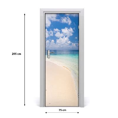 Autocollant De Porte Plage Maldives Tulup Fr