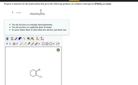 Solved Propose Structure For The Hydrocarbon That Gives The Following