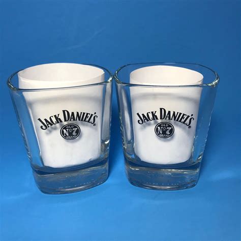 Jack Daniel S Old No 7 Square Shot Clear Drinking Glasses Lot Of 2 Jackdaniels Clear Drinking